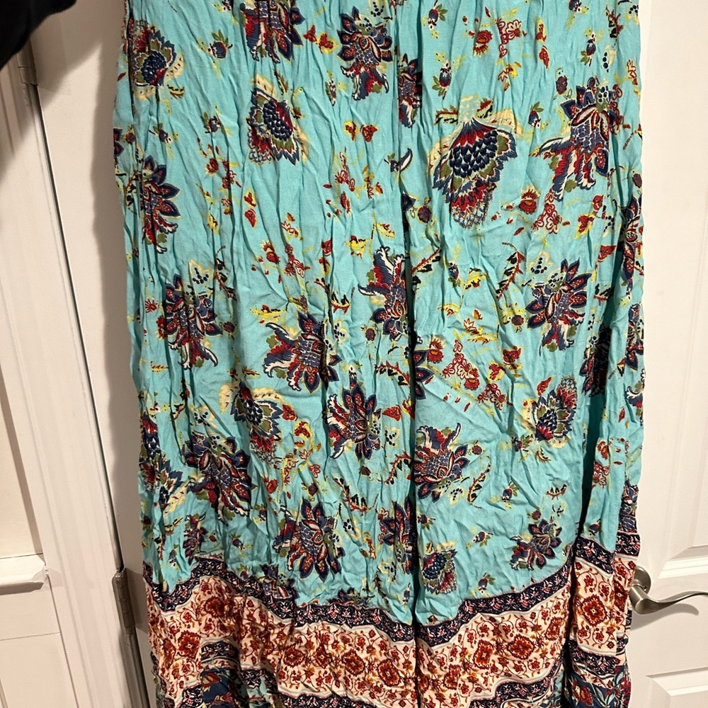 Free People Jumpsuit Aqua Bali Citrus Skies - Picture 9 of 10